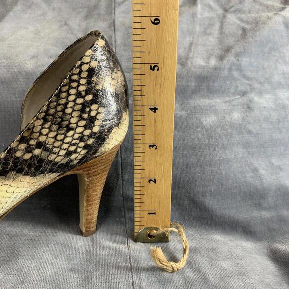 Anne Klein Womens Faux Snakeskin D’Orsay Pointed Toe Heels Shoes Size 7.5M - Picture 7 of 9